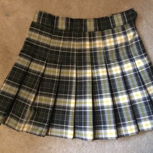 Girls Yellow plaid skort